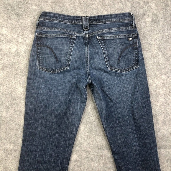 Joes Jeans Cropped W26 Fray Hem Low Rise Medium Wash Denim Stretch - Picture 12 of 13